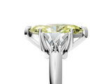 White gold Three-Stone Fancy Yellow Marquise Cut Cut Diamond Ring with Trillion Side Stones and Four-Prong Setting_16