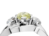 White gold Three-Stone Fancy Yellow Marquise Cut Cut Diamond Split Shank Prong Set Ring_16