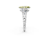 White gold Three-Stone Fancy Yellow Marquise Cut Diamond Braided Band Ring with Four-Prong Setting_35