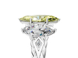 White gold Three-Stone Fancy Yellow Marquise Cut Diamond Braided Band Ring with Four-Prong Setting_38