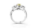 White gold Three-Stone Fancy Yellow Marquise Cut Diamond Channel Set Engagement Ring with Prong Setting_39