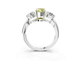 White gold Three-Stone Fancy Yellow Marquise Cut Diamond Channel Set Engagement Ring with Prong Setting_3