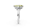 White gold Three-Stone Fancy Yellow Marquise Cut Diamond Engagement Ring with Prong Setting_17