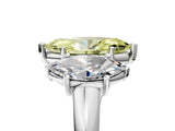 White gold Three-Stone Fancy Yellow Marquise Cut Diamond Engagement Ring with Prong Setting_20
