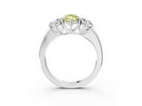 White gold Three-Stone Fancy Yellow Marquise  Cut Diamond Ring with Channel-Set Band and Four-Prong Setting_20
