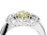 White gold Three-Stone Fancy Yellow Marquise  Cut Diamond Ring with Channel-Set Band and Four-Prong Setting_21