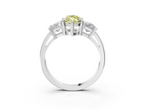 White gold Three-Stone Fancy Yellow Marquise  Cut Solitaire Ring with Prong Setting_6