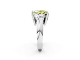 White gold Three Stone Fancy Yellow Oval Cut Cut Channel Set Diamond Ring_38