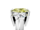 White gold Three Stone Fancy Yellow Oval Cut Cut Channel Set Diamond Ring_41