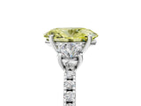 White gold Three-Stone Fancy Yellow Oval Cut Cut Diamond Pavé Band with Prong Setting_56