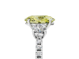 White gold Three-Stone Fancy Yellow Oval Cut Cut Diamond Pavé Band with Prong Setting_68