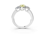 White gold Three-Stone Fancy Yellow Oval Cut Cut Diamond Ring with Channel Set Band and Four-Prong Setting_39
