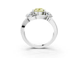 White gold Three-Stone Fancy Yellow Oval Cut Cut Diamond Split Shank Prong Set Ring_15