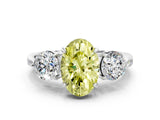 White gold Three-Stone Fancy Yellow Oval Cut Diamond Channel Set Engagement Ring with Prong Setting_36