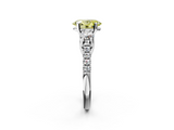 White gold Three-Stone Fancy Yellow Oval  Cut Diamond Pavé Band with Four-Prong Setting_30
