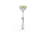 White gold Three-Stone Fancy Yellow Pear Cut Brilliant Diamond Solitaire Ring with Tapered Band and Four-Prong Setting_33