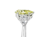 White gold Three-Stone Fancy Yellow Pear Cut Brilliant Diamond Solitaire Ring with Tapered Band and Four-Prong Setting_36