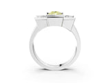 White gold Three Stone Fancy Yellow Pear Cut Cut Channel Set Diamond Ring_39