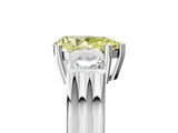 White gold Three-Stone Fancy Yellow Pear Cut Cut Classic Band Prong Setting Ring_5