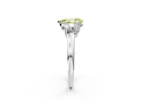 White gold Three-Stone Fancy Yellow Pear Cut Cut Diamond Ring with Channel Set Band and Four-Prong Setting_38