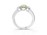 White gold Three-Stone Fancy Yellow Pear Cut Cut Diamond Ring with Channel Set Band and Four-Prong Setting_39