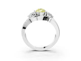 White gold Three-Stone Fancy Yellow Pear Cut Cut Diamond Split Shank Prong Set Ring_15