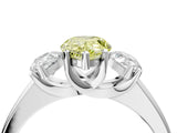 White gold Three-Stone Fancy Yellow Pear Cut Cut Solitaire Ring with Classic Prong Setting_16