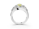 White gold Three-Stone Fancy Yellow Pear Cut Diamond Engagement Ring with Pave Band and Prong Setting_15