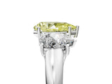 White gold Three-Stone Fancy Yellow Pear Cut Diamond Engagement Ring with Prong Setting_20