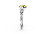 White gold Three-Stone Fancy Yellow Pear  Cut Diamond Pavé Band with Four-Prong Setting_30