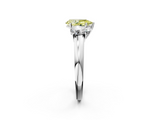 White gold Three-Stone Fancy Yellow Pear  Cut Diamond Ring with Channel-Set Band and Four-Prong Setting_80