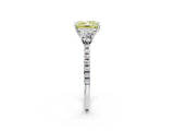 White gold Three-Stone Fancy Yellow Princess Cut Cut Diamond Pavé Band with Prong Setting_53