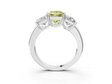 White gold Three-Stone Fancy Yellow Princess Cut Cut Diamond Ring with Channel Set Band and Four-Prong Setting_15