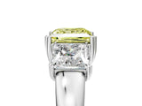White gold Three-Stone Fancy Yellow Princess Cut Cut Diamond Ring with Channel Set Band and Four-Prong Setting_29