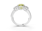White gold Three-Stone Fancy Yellow Princess Cut Cut Diamond Ring with Channel Set Band and Four-Prong Setting_39