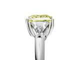 White gold Three-Stone Fancy Yellow Princess Cut Cut Diamond Ring with Trillion Side Stones and Four-Prong Setting_34