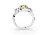 White gold Three-Stone Fancy Yellow Princess Cut Cut Diamond Split Shank Prong Set Ring_27