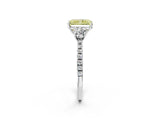 White gold Three-Stone Fancy Yellow Radiant Cut Cut Diamond Pavé Band with Prong Setting_59