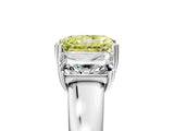 White gold Three-Stone Fancy Yellow Radiant Cut Cut Diamond Ring with Channel Set Band and Four-Prong Setting_35
