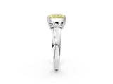 White gold Three-Stone Fancy Yellow Radiant Cut Cut Diamond Ring with Channel Set Band and Four-Prong Setting_38