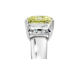 White gold Three-Stone Fancy Yellow Radiant Cut Cut Diamond Ring with Channel Set Band and Four-Prong Setting_41