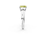 White gold Three-Stone Fancy Yellow Radiant Cut Cut Solitaire Ring with Classic Prong Setting_14