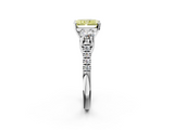 White gold Three-Stone Fancy Yellow Radiant  Cut Diamond Pavé Band with Four-Prong Setting_27