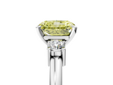White gold Three-Stone Fancy Yellow Radiant  Cut Diamond Solitaire with Prong Setting and Classic Band_50