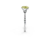 White gold Three-Stone Fancy Yellow Round Cut Cut Diamond Pavé Band with Prong Setting_41