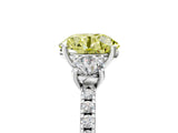 White gold Three-Stone Fancy Yellow Round Cut Cut Diamond Pavé Band with Prong Setting_44