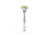 White gold Three-Stone Fancy Yellow Round Cut Cut Diamond Pavé Band with Prong Setting_53
