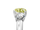 White gold Three-Stone Fancy Yellow Round Cut Cut Diamond Ring with Channel Set Band and Four-Prong Setting_17