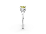 White gold Three-Stone Fancy Yellow Round Cut Cut Diamond Ring with Channel Set Band and Four-Prong Setting_50