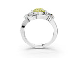 White gold Three-Stone Fancy Yellow Round Cut Cut Diamond Split Shank Prong Set Ring_15